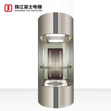 Zhujiang Fuji lifts elevator 630 KG passenger lifts glass elevator passenger